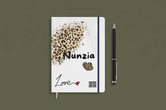 Blocco note '' Leopardato'' personalizzabile con nome