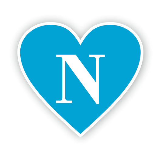 Adesivo ' Napoli nel cuore '| Supporter calcio | Napoli calcio