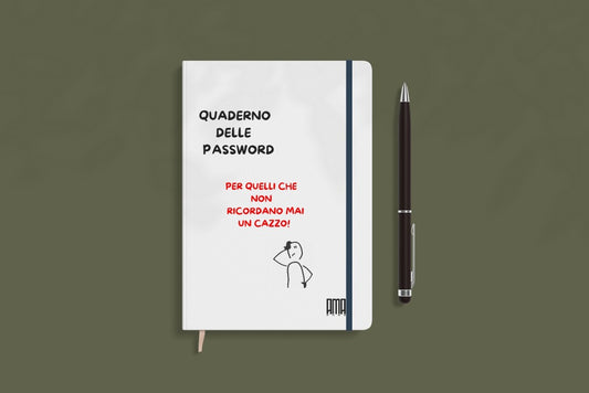 Blocco note ''Password'' personalizzabile con nome