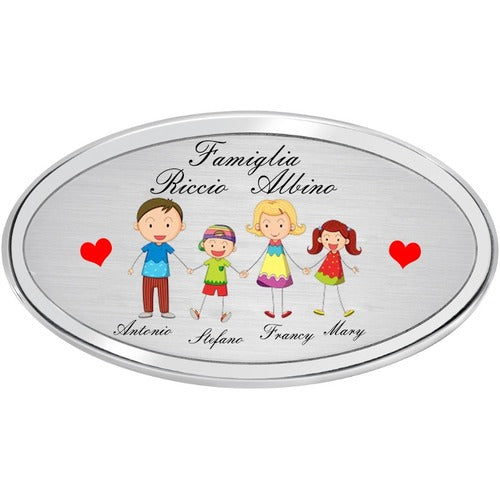 Fuori Porta personalizzabile in alluminio colore argento