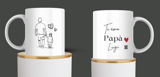 Tazza ' papà classic ' puoi personalizzarla con nome
