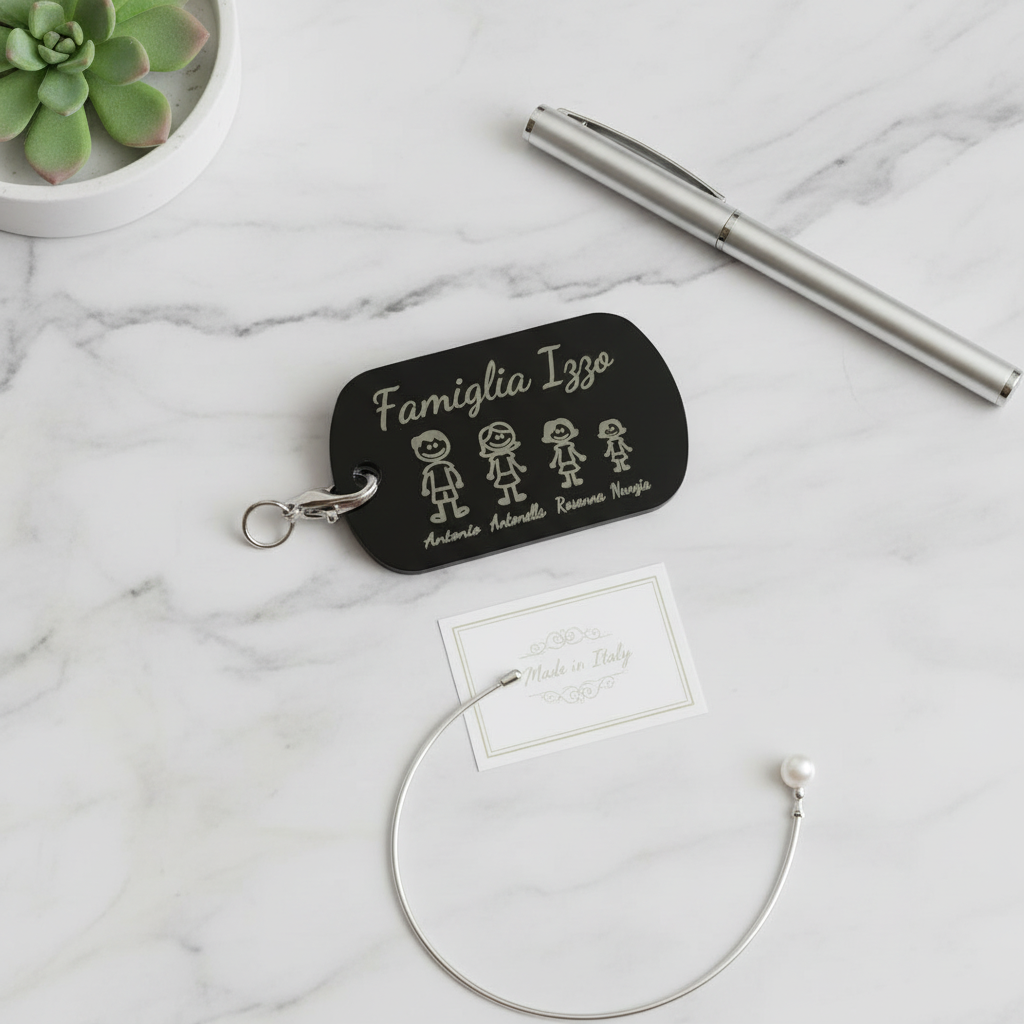 Portachiavi Alluminio - Flat Lay