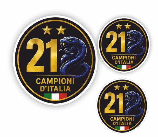 Adesivo Seconda Stella Inter 2026 mod.7 – Sticker PVC Impermeabile per Auto e Moto + 2 Adesivi Omaggio 10 cm