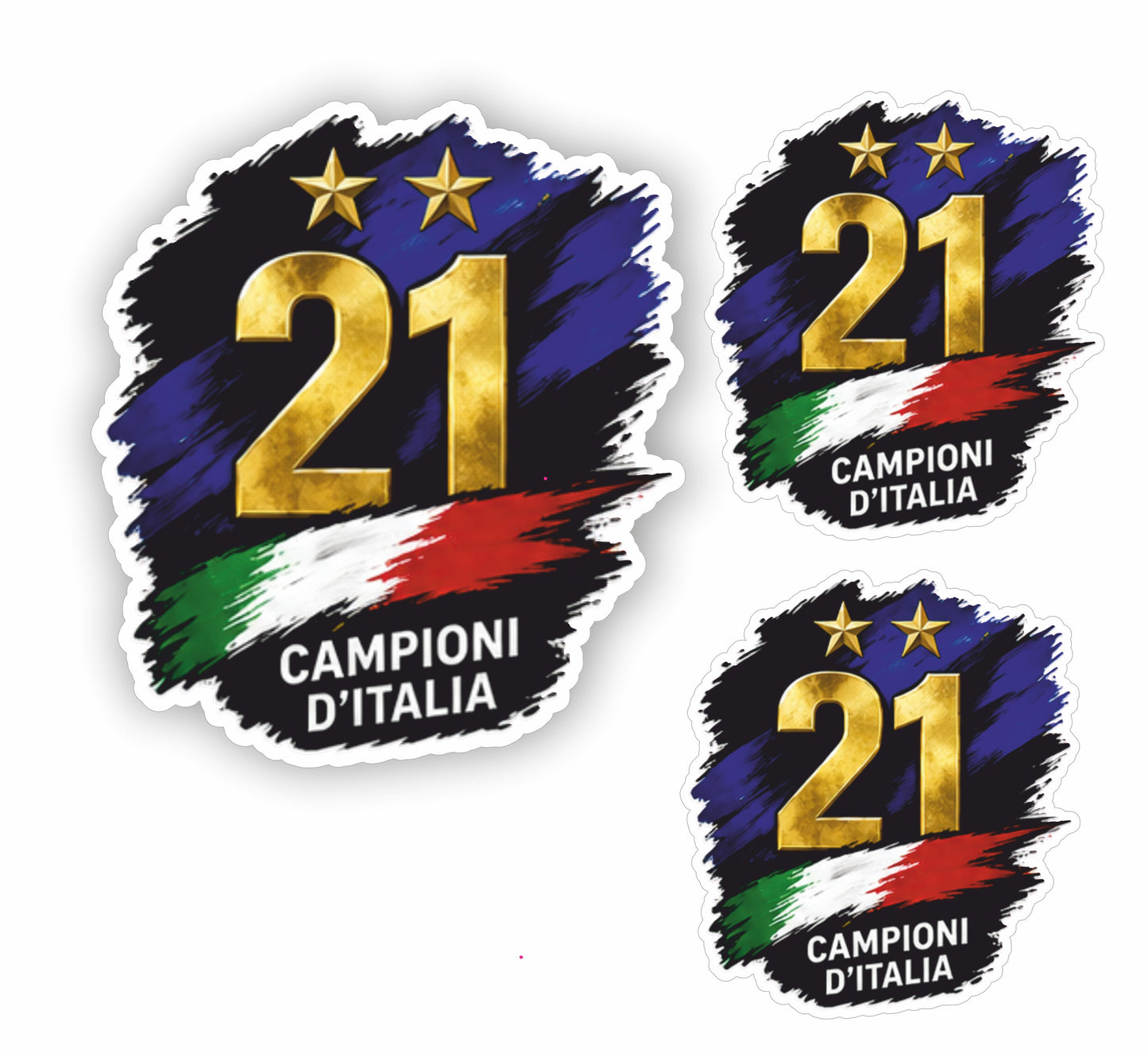 Adesivo Seconda Stella Inter 2026 mod.6 – Sticker PVC Impermeabile per Auto e Moto + 2 Adesivi Omaggio 10 cm