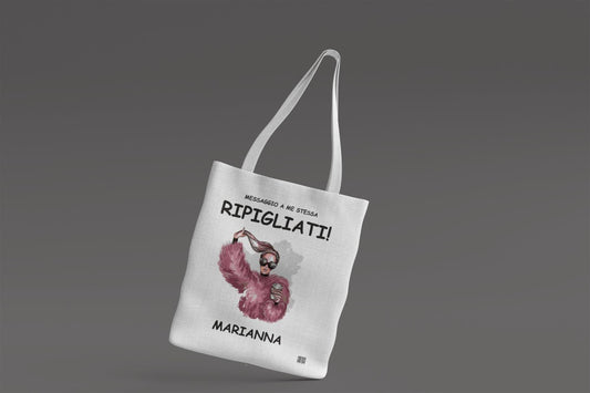 Shopper  in canvas ''Ripigliatii'' personalizzabile con nome