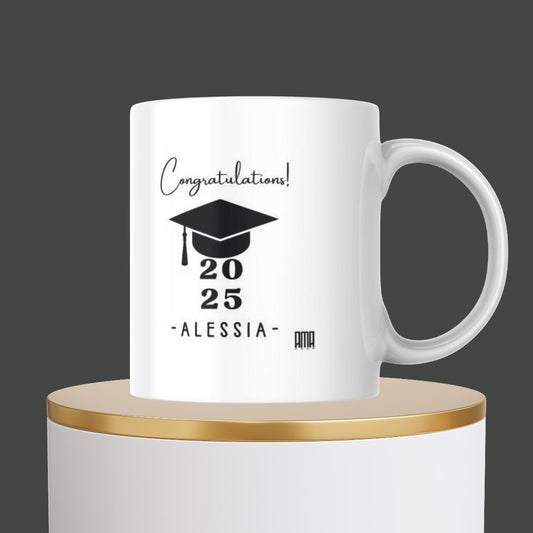 Tazza “ Congratulazioni  laurea ” personalizzabile con data,nome o frasi