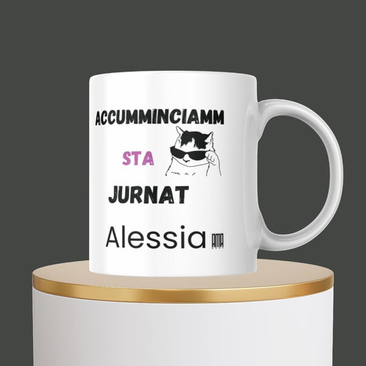 Tazza “Acumminciamm sta jurnat” personalizzabile