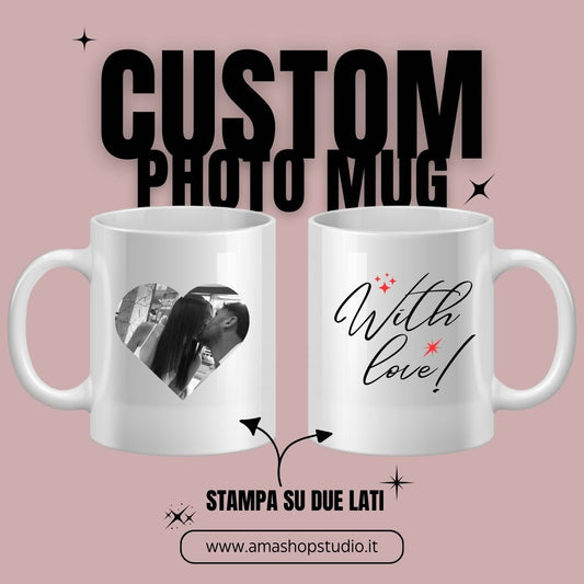 Tazza “ Foto nel  cuore ” personalizzabile