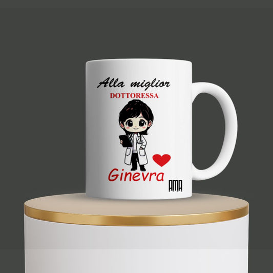 Tazza "La miglior Dottoressa" personalizzabile