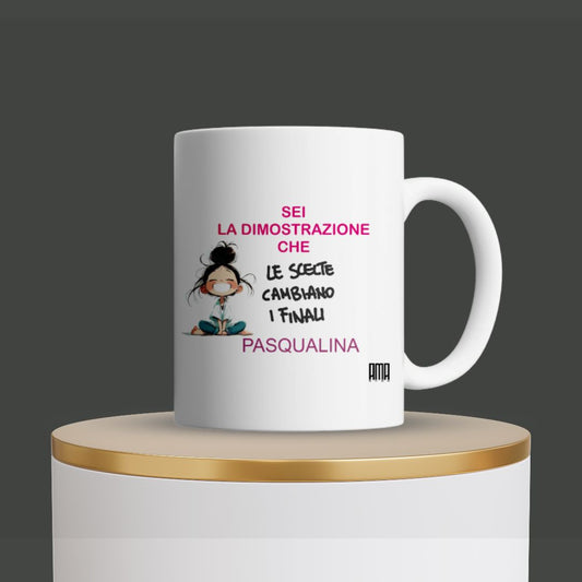 Tazza “Scelte che cambiano i finali” personalizzabile