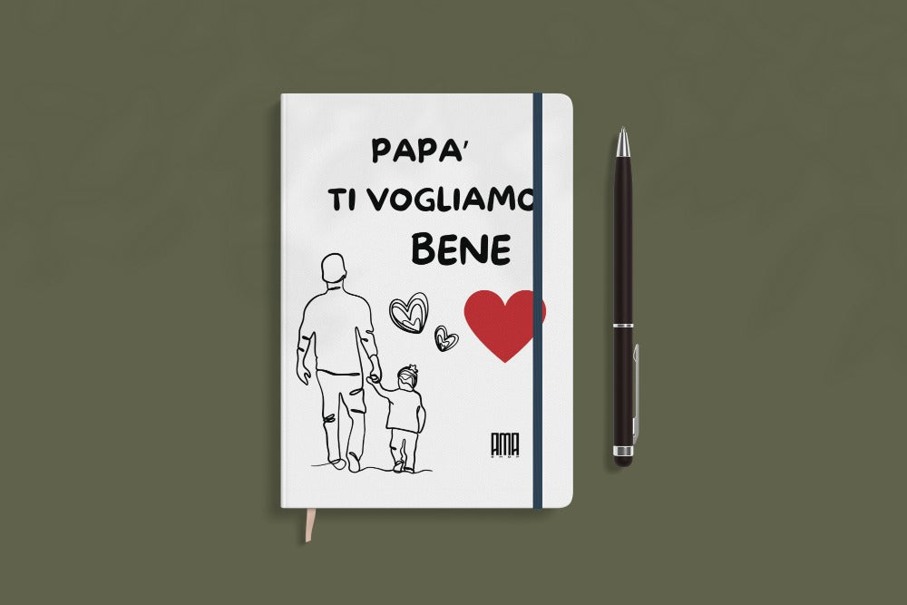 Blocco note ''Ti vogliamo bene papà '' personalizzabile con nome