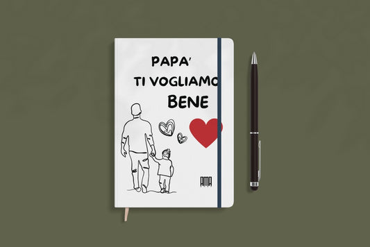 Blocco note ''Ti vogliamo bene papà '' personalizzabile con nome