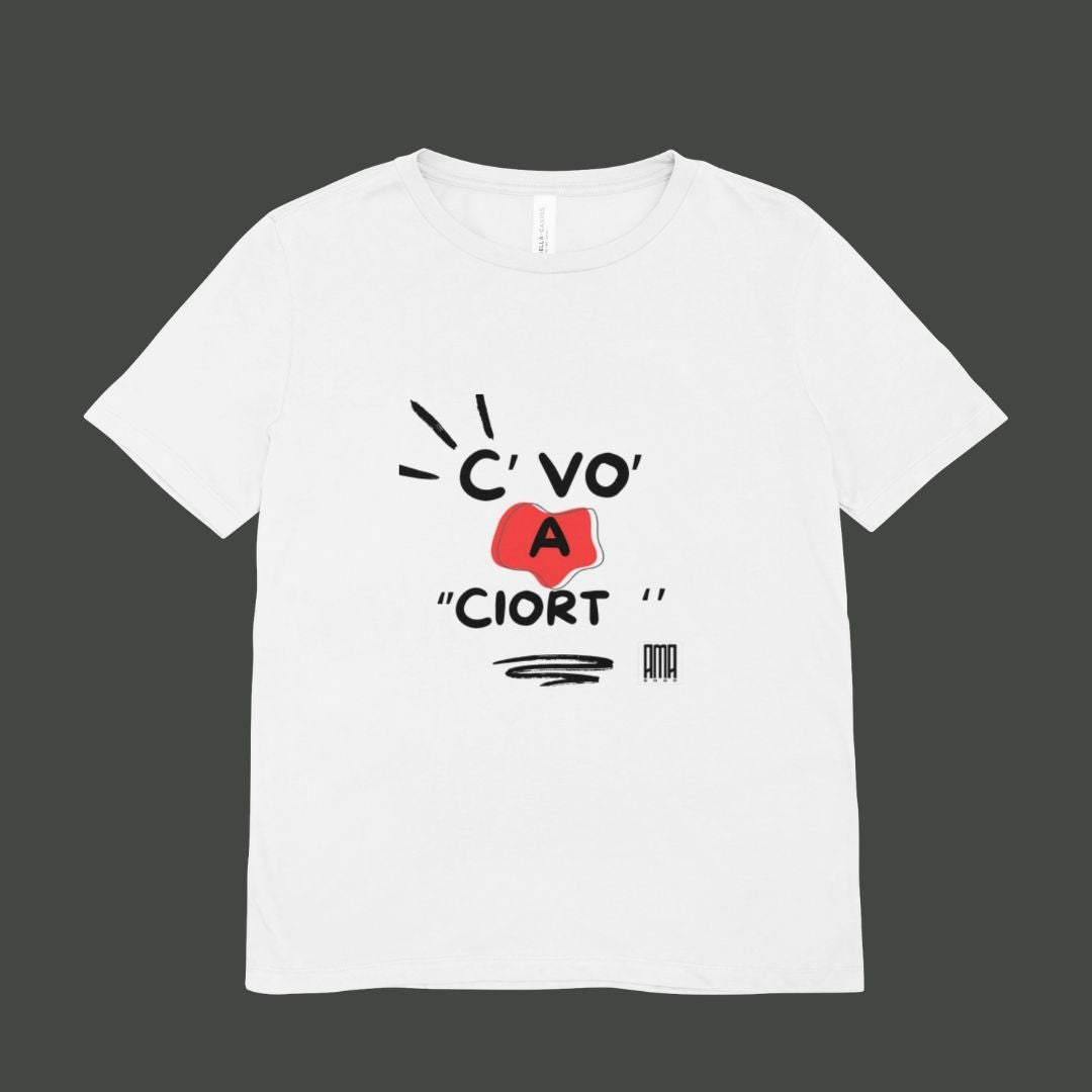 T Shirt '' C vo a  ciort '' personalizzabile con nome