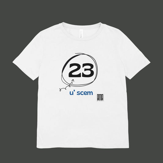 T Shirt '' 23 u scem '' personalizzabile con nome
